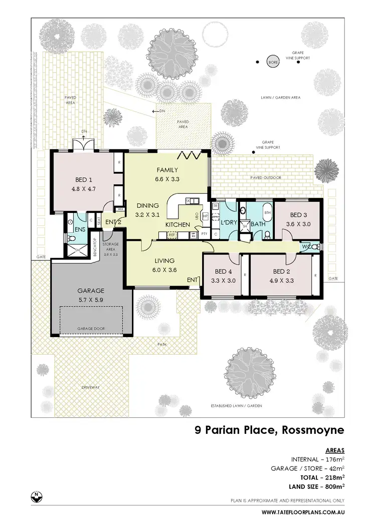 Floorplan of Homely house listing, 9 Parian Place, Rossmoyne WA 6148