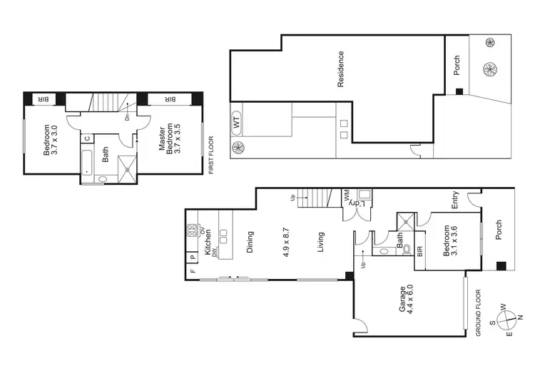 Floorplan of Homely townhouse listing, 27B Livingstone Street, Coburg North VIC 3058