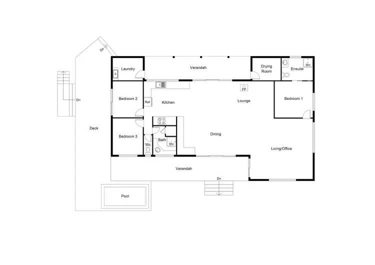 Floorplan of Homely rural property listing, 1380 Buttercup Road, Merrijig VIC 3723