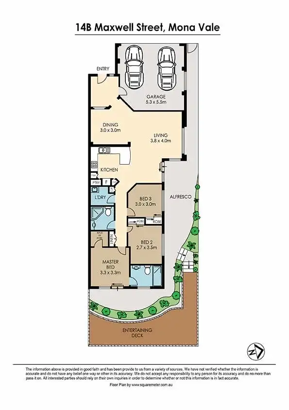 Floorplan of Homely semi-detached listing, 14B Maxwell Street, Mona Vale NSW 2103