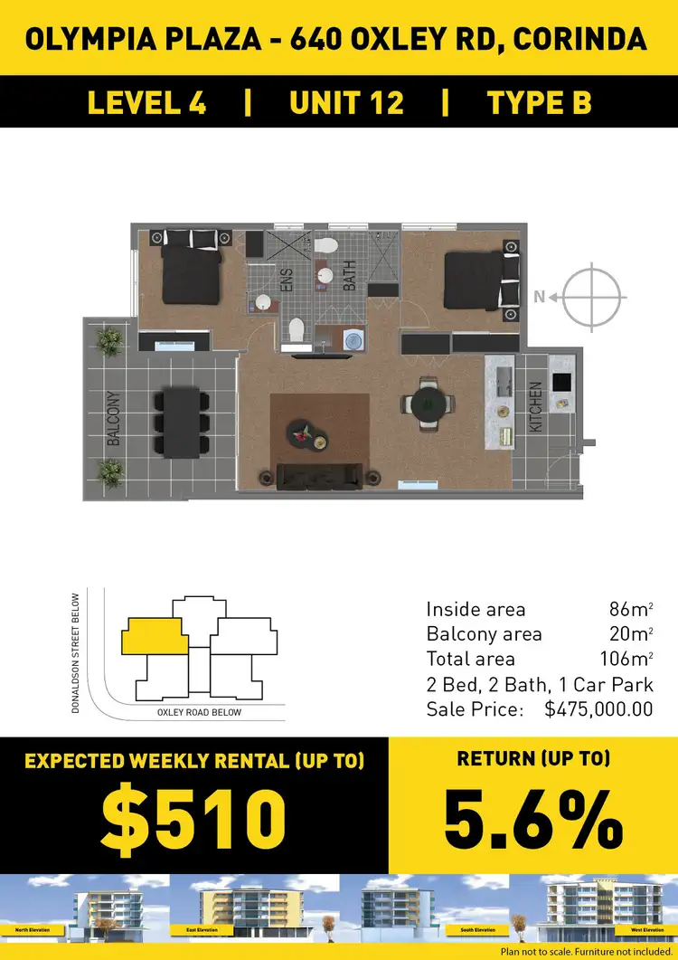 Floorplan of Homely unit listing, 12/640 Oxley Rd, Corinda QLD 4075