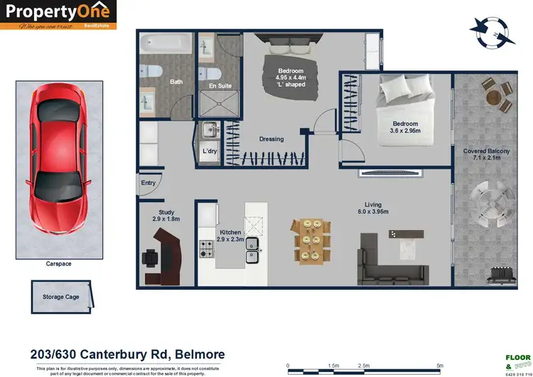 Floorplan of Homely apartment listing, 203/628 Canterbury Road, Belmore NSW 2192