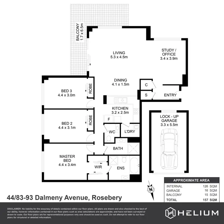 Floorplan of Homely apartment listing, 44/83 Dalmeny Avenue, Rosebery NSW 2018
