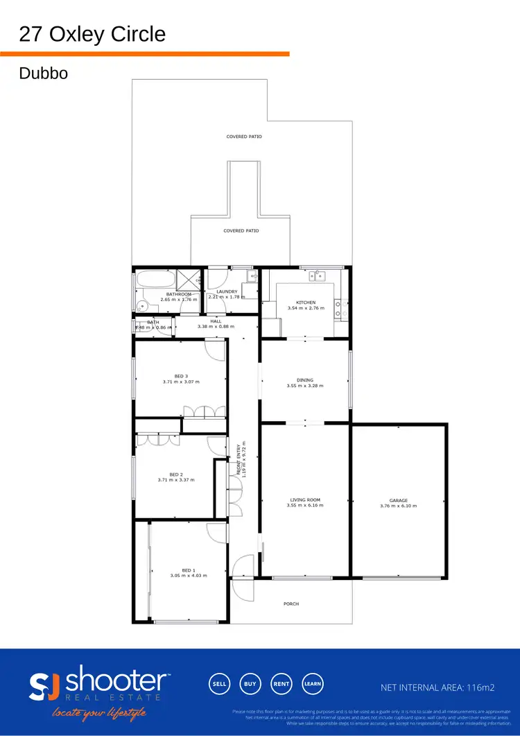 Floorplan of Homely house listing, 27 Oxley Circle, Dubbo NSW 2830