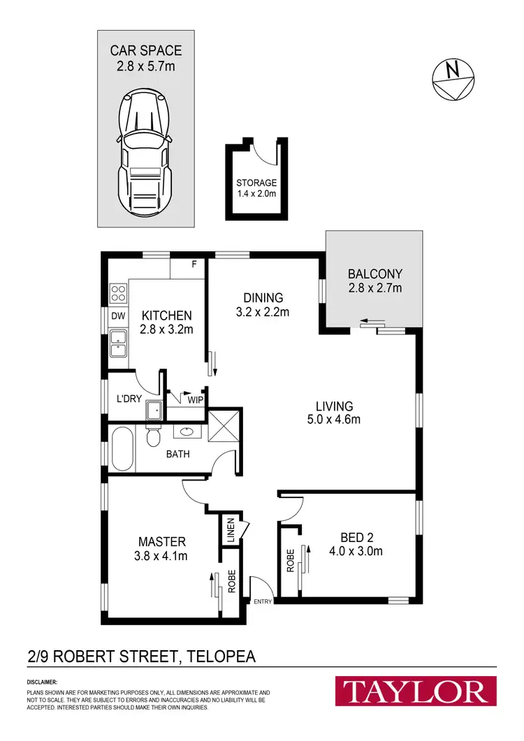 Floorplan of Homely unit listing, 2/9 Robert Street, Telopea NSW 2117
