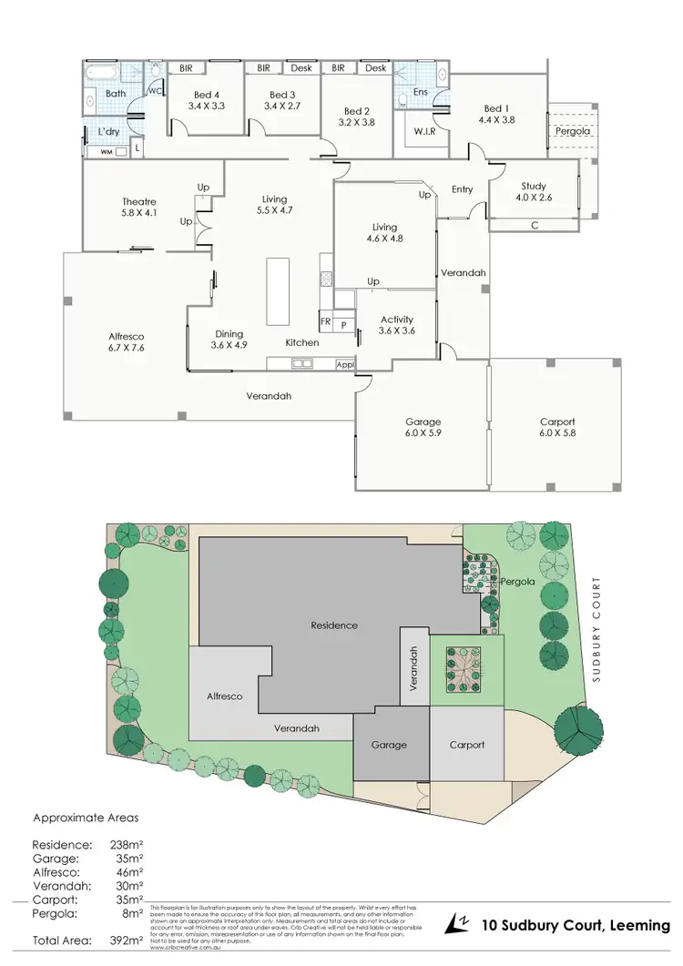 Floorplan of Homely house listing, 10 Sudbury Court, Leeming WA 6149