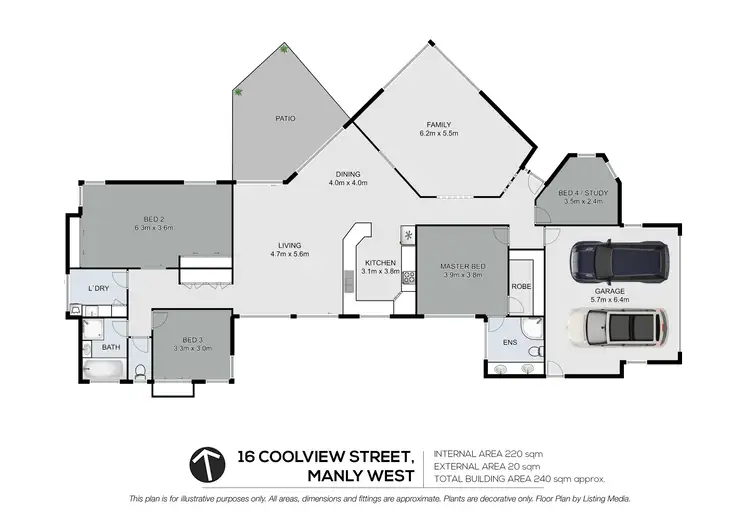 Floorplan of Homely house listing, 16 Coolview Street, Manly West QLD 4179