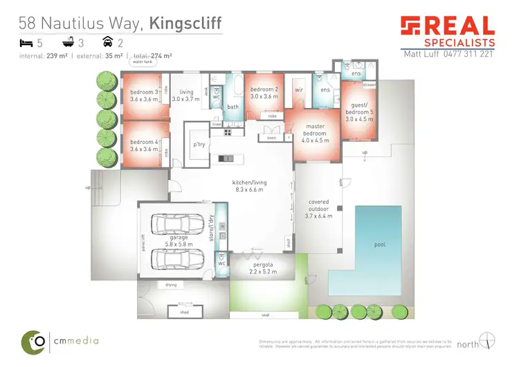 Floorplan of Homely house listing, 58 Nautilus Way, Kingscliff NSW 2487