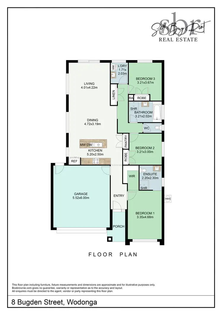 Floorplan of Homely house listing, 8 BUGDEN STREET, Wodonga VIC 3690