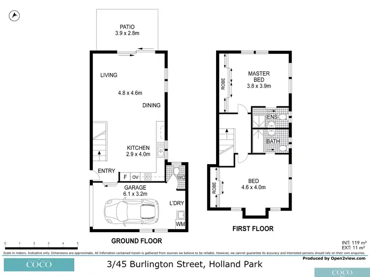 Floorplan of Homely townhouse listing, 3/45 Burlington Street, Holland Park QLD 4121