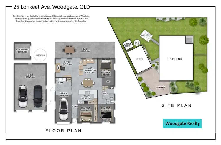Floorplan of Homely house listing, 25 Lorikeet Avenue, Woodgate QLD 4660