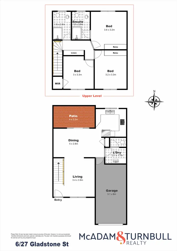 Floorplan of Homely unit listing, 6/27 Gladstone Street, Newtown QLD 4350
