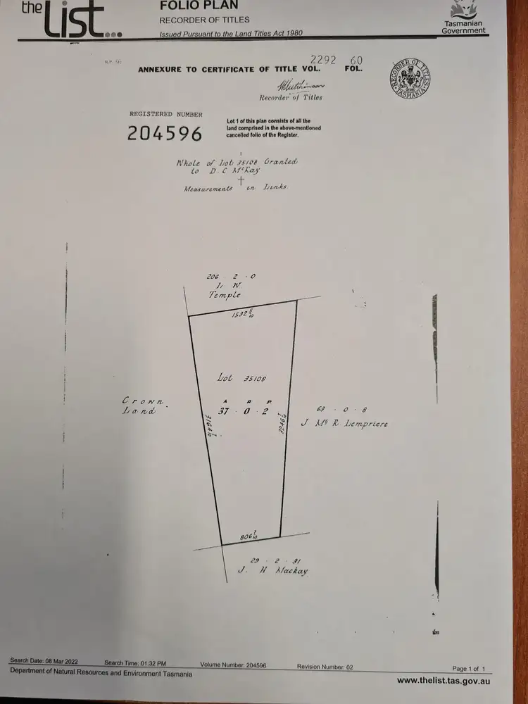 Floorplan of Homely land listing, 0 Roger River Road, Roger River TAS 7330