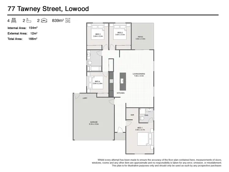 Floorplan of Homely house listing, 77 Tawney Street, Lowood QLD 4311