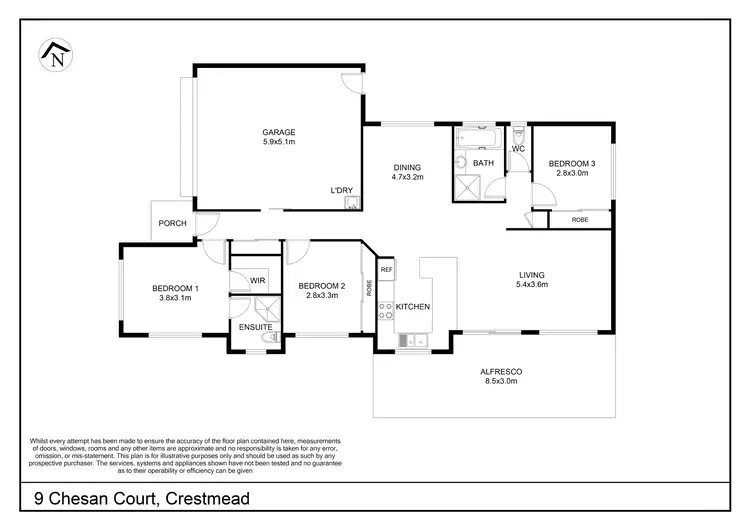 Floorplan of Homely house listing, 9 Chesan Court, Crestmead QLD 4132