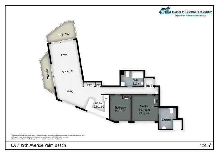Floorplan of Homely unit listing, 6A/2 Nineteenth Avenue, Palm Beach QLD 4221