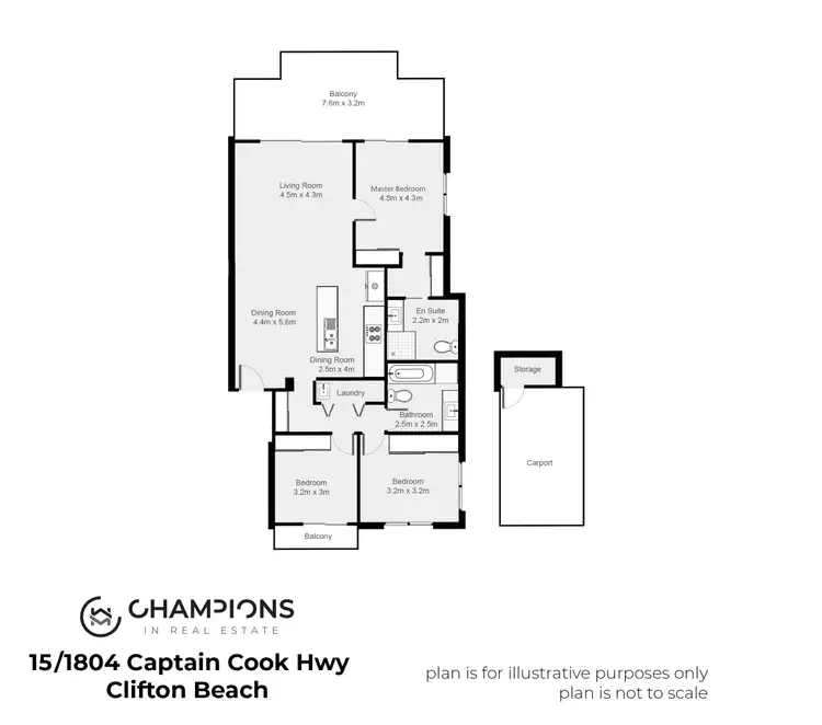 Floorplan of Homely unit listing, 15/1804 Captain Cook Highway, Clifton Beach QLD 4879