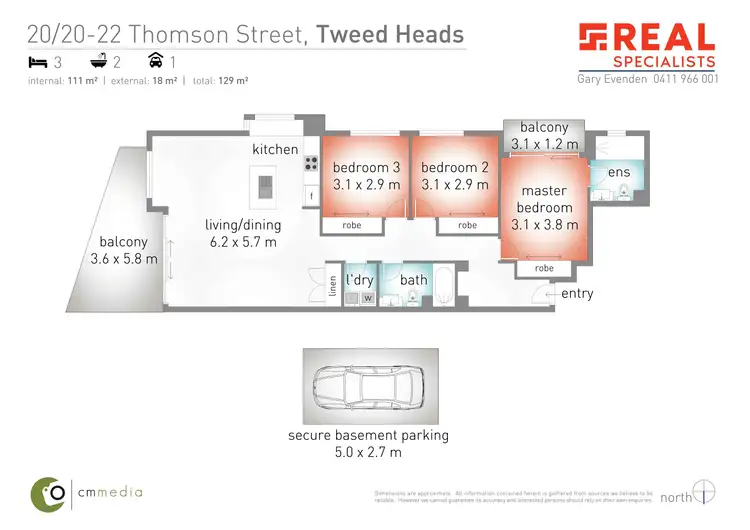 Floorplan of Homely unit listing, 20/20-22 Thomson Street, Tweed Heads NSW 2485