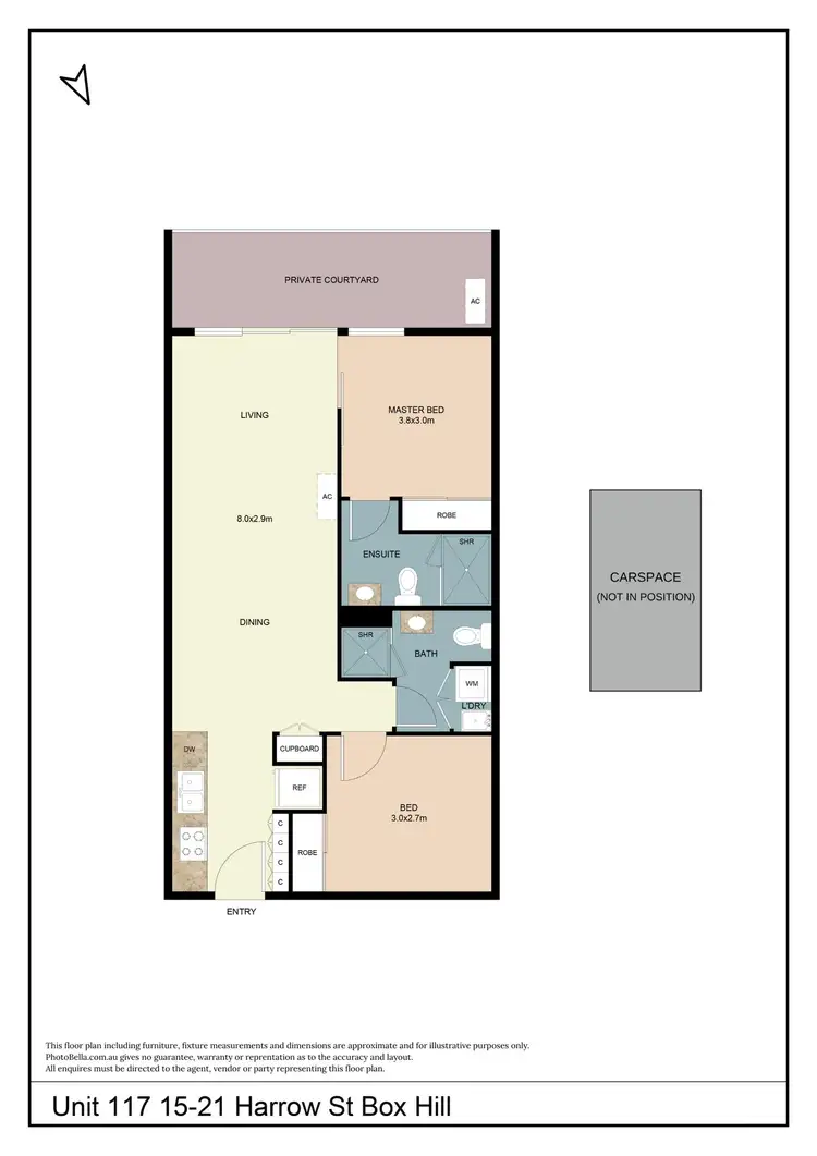 Floorplan of Homely apartment listing, 120/15-21 Harrow Street, Box Hill VIC 3128