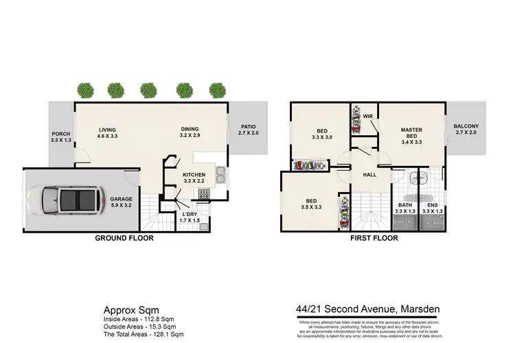 Floorplan of Homely townhouse listing, 44/21-29 Second Avenue, Marsden QLD 4132