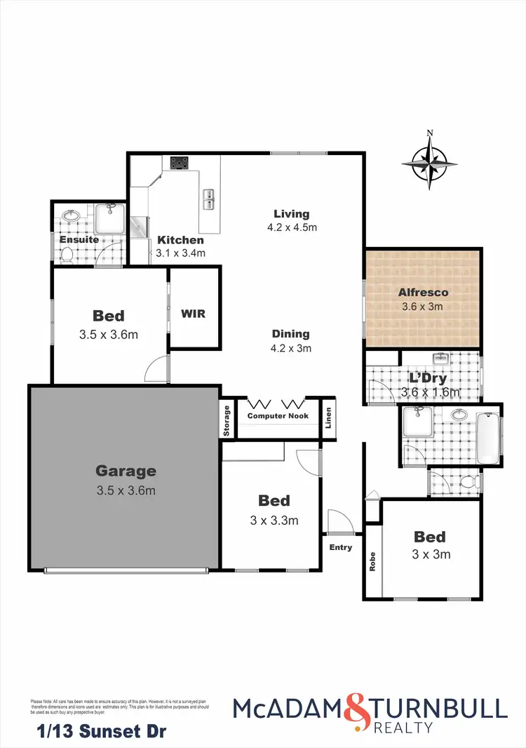 Floorplan of Homely block of units listing, 13 Sunset Drive, Glenvale QLD 4350