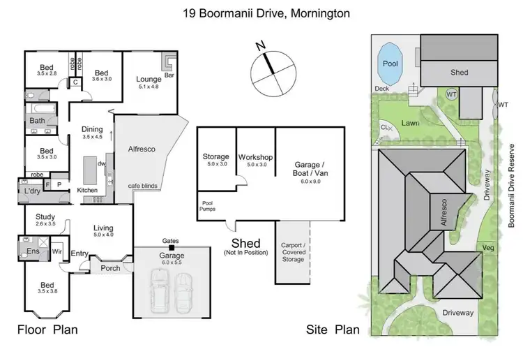 Floorplan of Homely house listing, 19 Boormanii Drive, Mornington VIC 3931