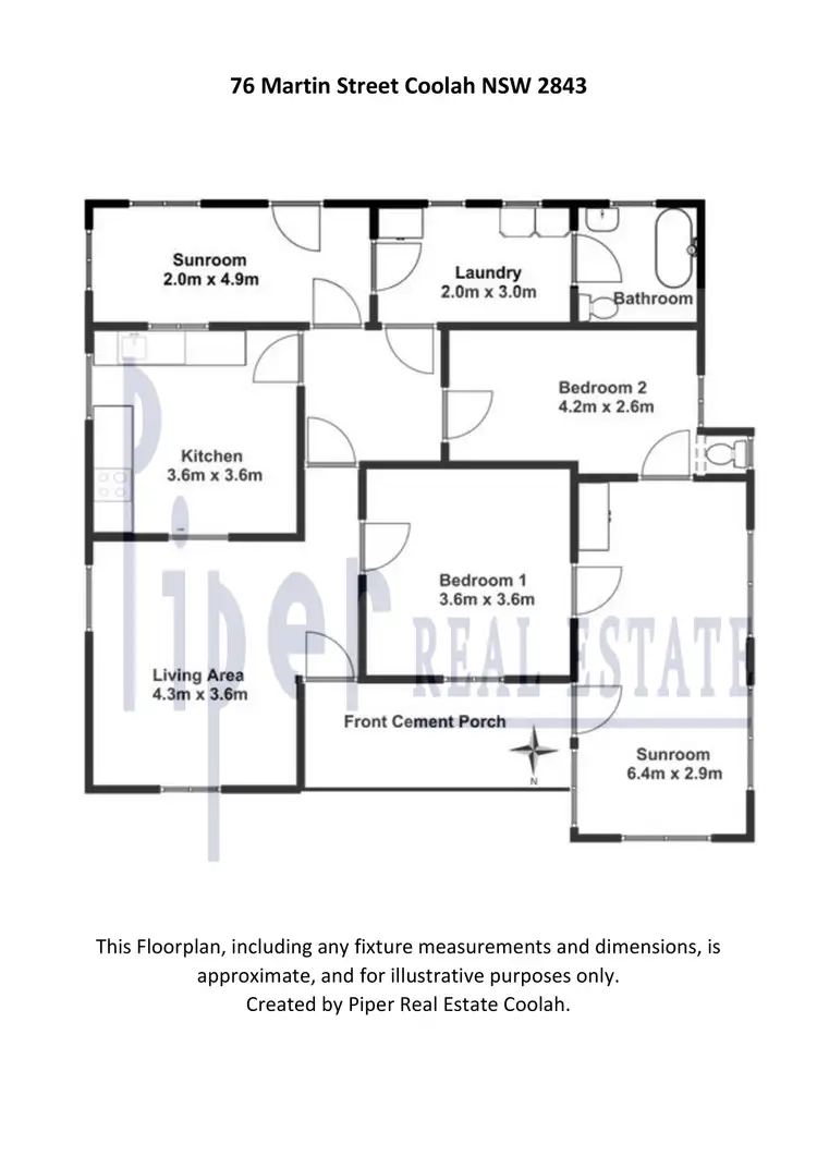 Floorplan of Homely house listing, 76 Martin Street, Coolah NSW 2843