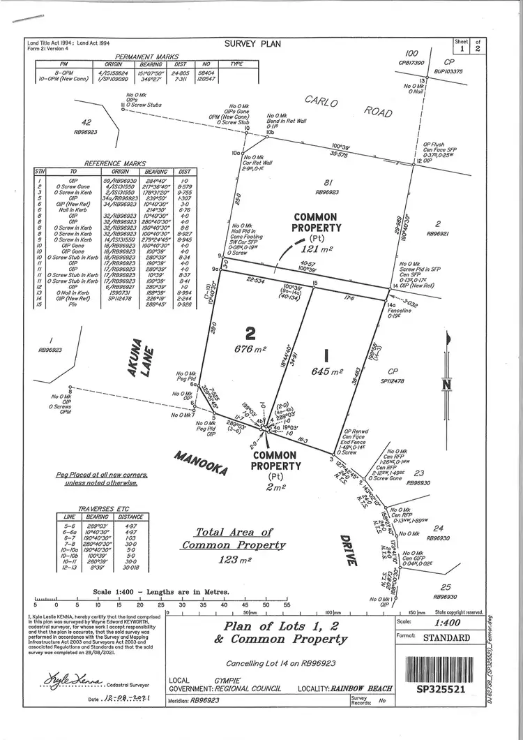 Floorplan of Homely land listing, 43 Manooka Drive, Rainbow Beach QLD 4581