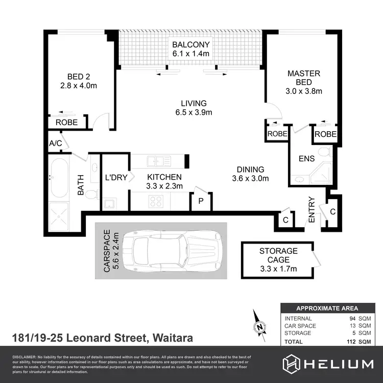 Floorplan of Homely apartment listing, 181/19-25 Leonard Street, Waitara NSW 2077