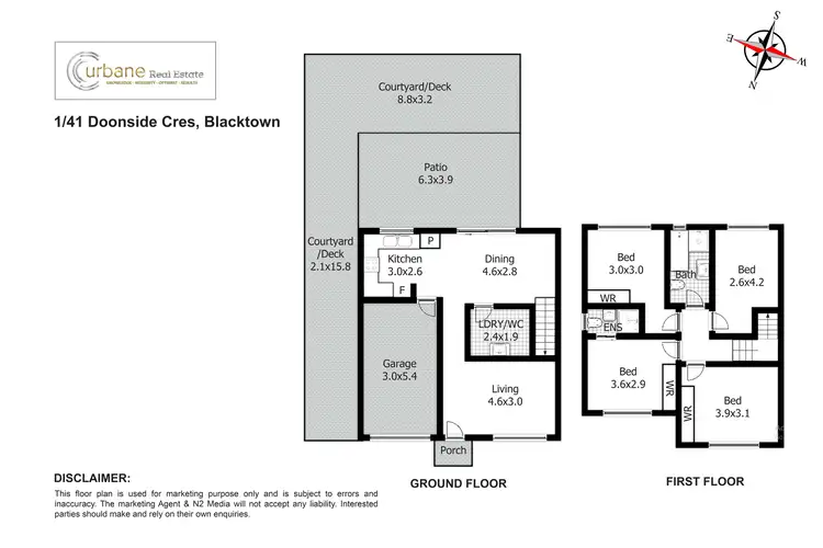 Floorplan of Homely townhouse listing, 1/41 Doonside Crescent, Blacktown NSW 2148