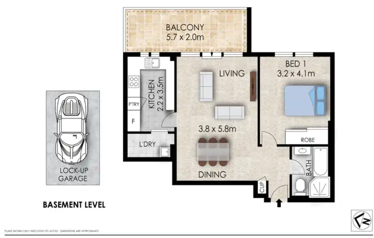 Floorplan of Homely apartment listing, 59/1-7 Hampden Avenue, Cremorne NSW 2090