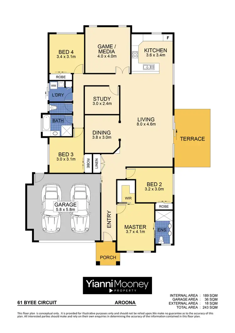 Floorplan of Homely house listing, 61 Byee Circuit, Aroona QLD 4551