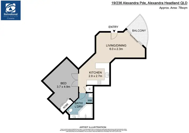 Floorplan of Homely unit listing, 19/236 Alexandra Parade, Alexandra Headland QLD 4572