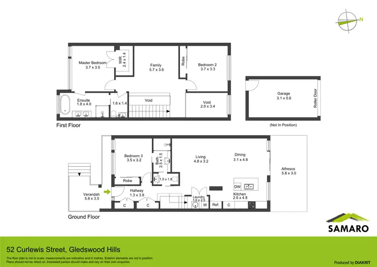 Floorplan of Homely townhouse listing, 52 Curlewis Street, Gledswood Hills NSW 2557