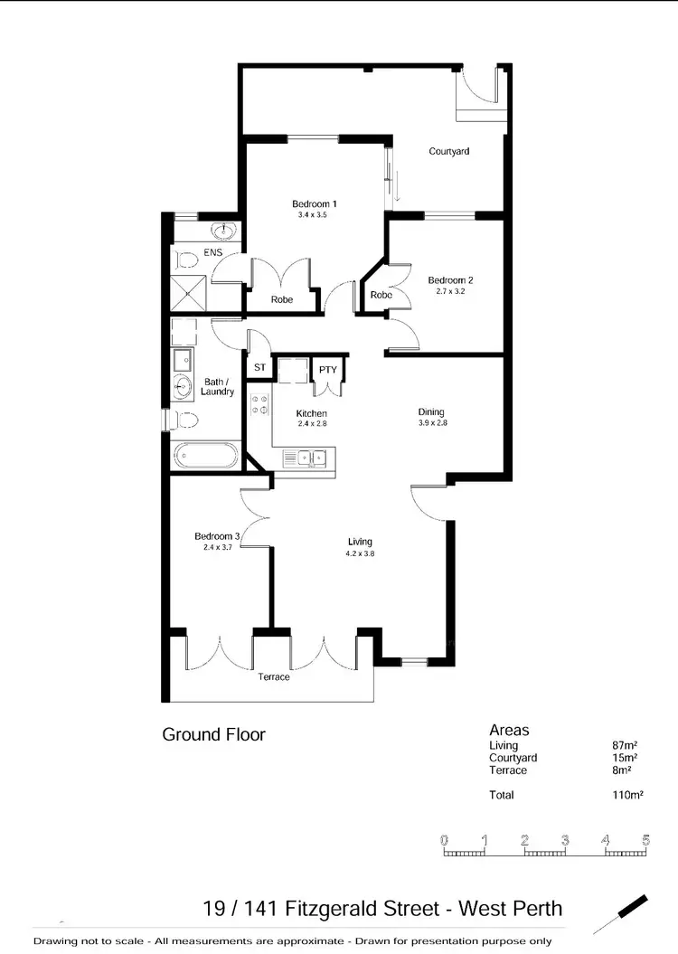 Floorplan of Homely apartment listing, 19/141 Fitzgerald Street, West Perth WA 6005