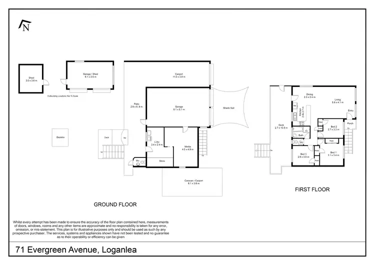 Floorplan of Homely house listing, 71 Evergreen Avenue, Loganlea QLD 4131