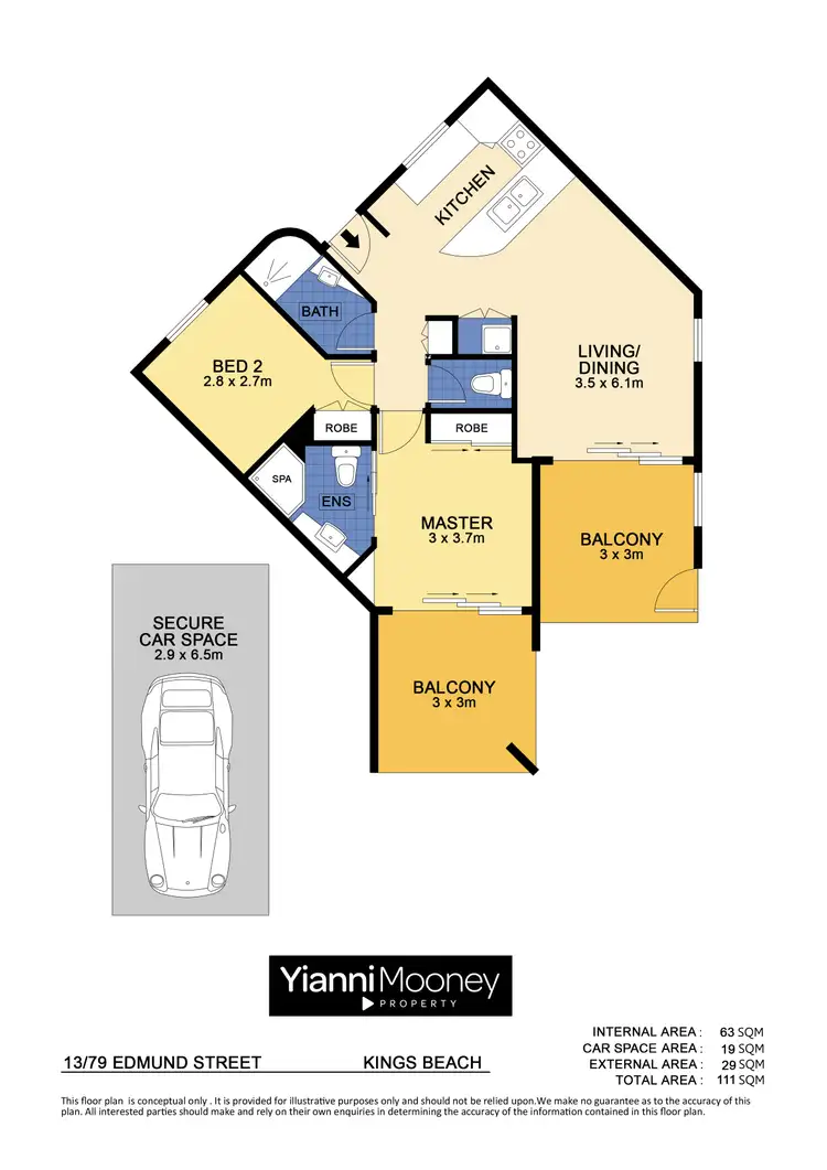 Floorplan of Homely apartment listing, 13/79 Edmund Street, Kings Beach QLD 4551