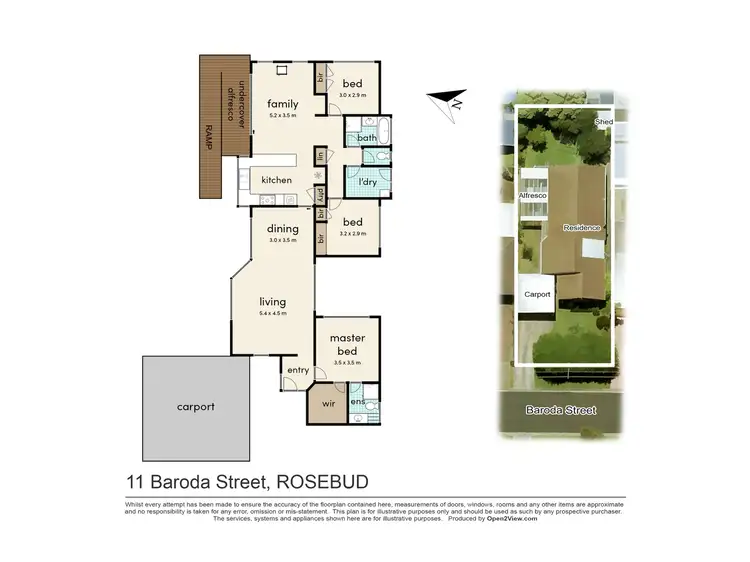 Floorplan of Homely house listing, 11 Baroda Street, Rosebud VIC 3939