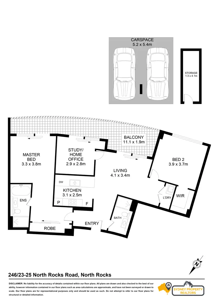 Floorplan of Homely apartment listing, 246/25 North Rocks Road, North Rocks NSW 2151