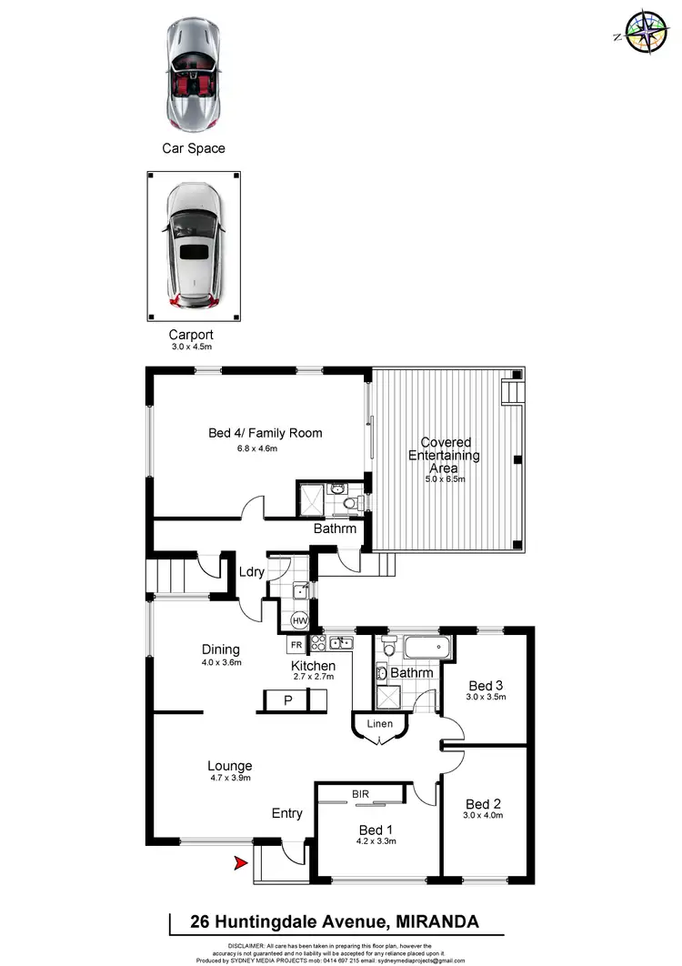 Floorplan of Homely house listing, 26 Huntingdale Avenue, Miranda NSW 2228