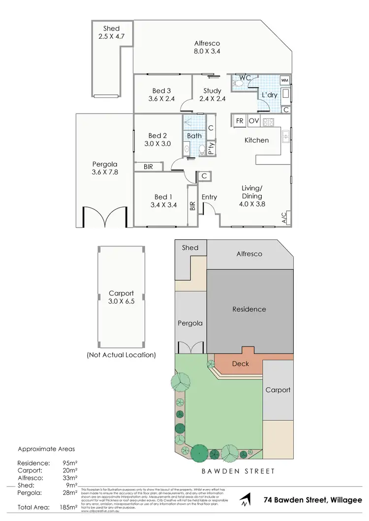Floorplan of Homely house listing, 74 Bawdan St, Willagee WA 6156