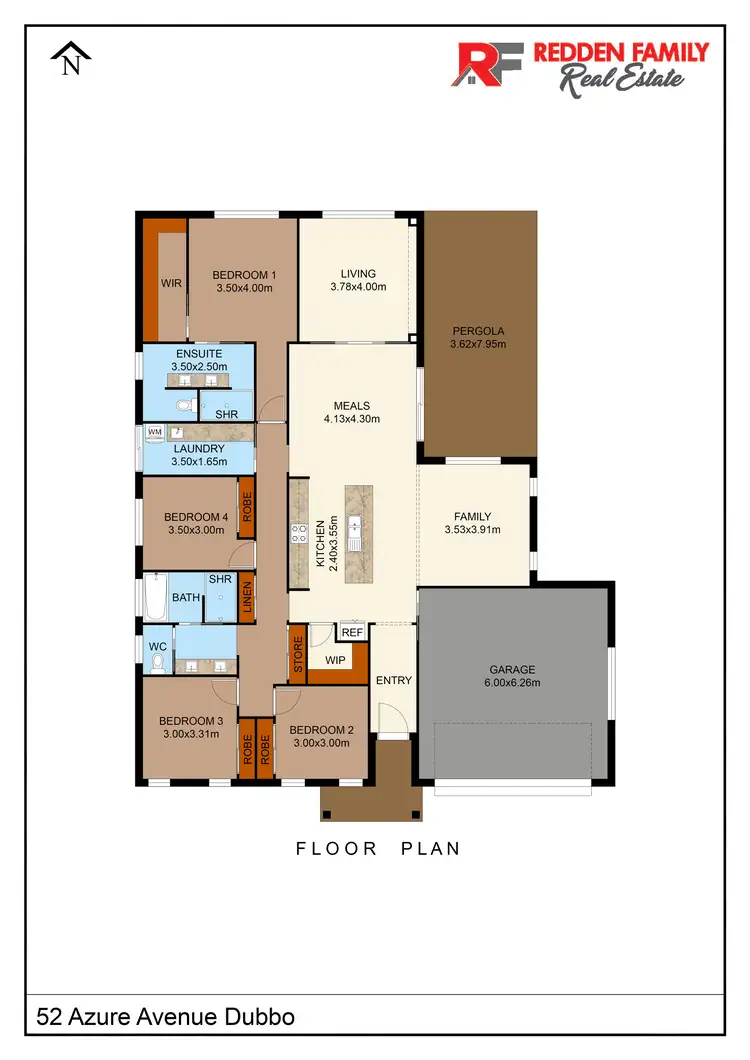 Floorplan of Homely house listing, 52 Azure Avenue, Dubbo NSW 2830