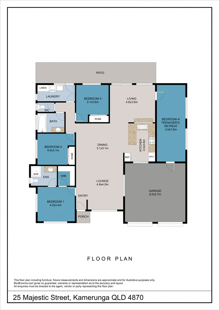 Floorplan of Homely house listing, 25 Majestic Street, Kamerunga QLD 4870