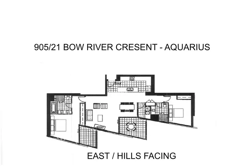 Floorplan of Homely apartment listing, 905/21 Bow River Crescent, Burswood WA 6100