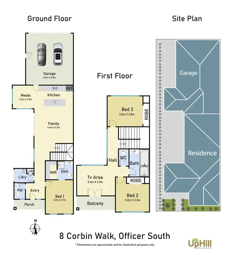 Floorplan of Homely townhouse listing, 8 Corbin Walk, Officer South VIC 3809