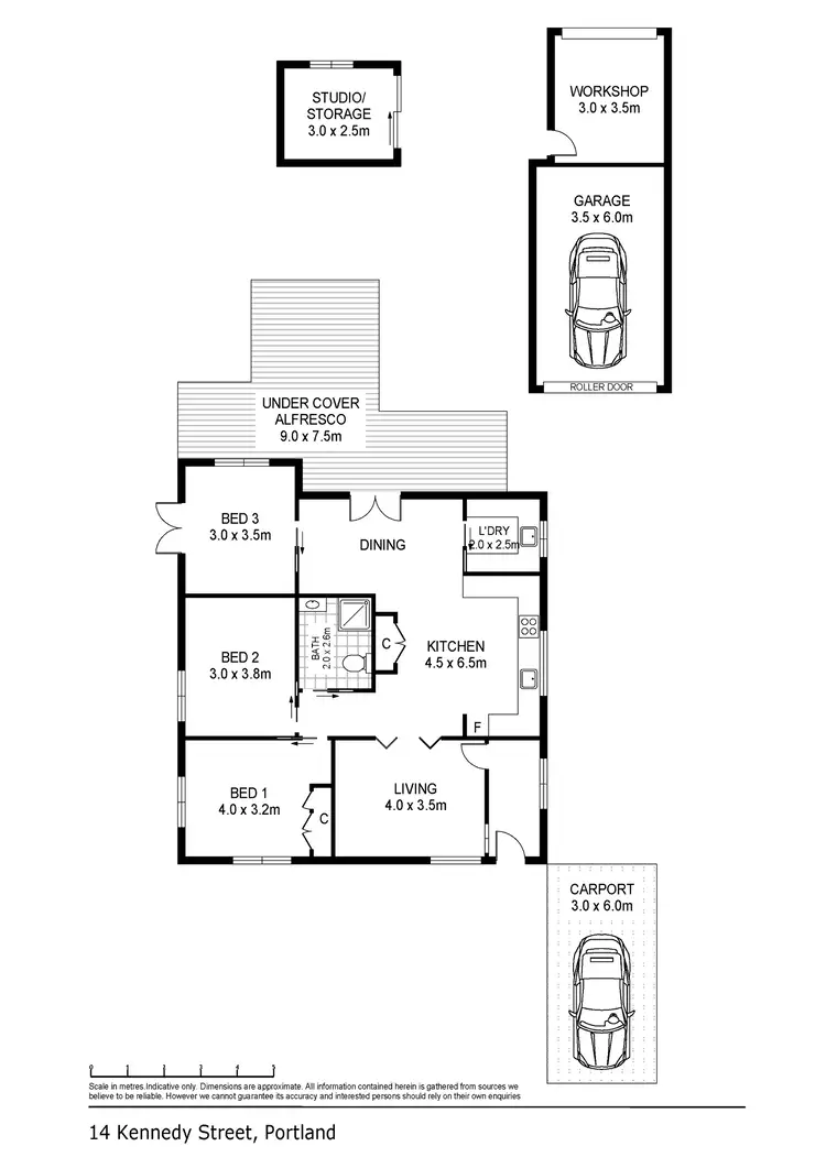 Floorplan of Homely house listing, 14 Kennedy Street, Portland VIC 3305