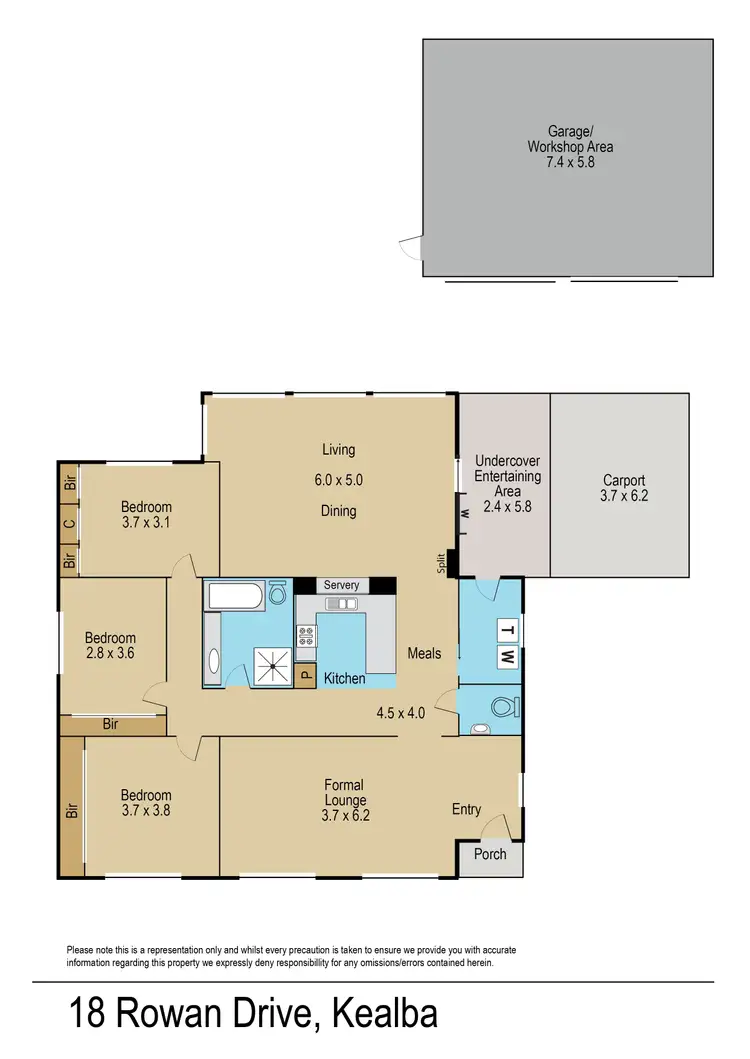 Floorplan of Homely house listing, 18 Rowan Drive, Kealba VIC 3021