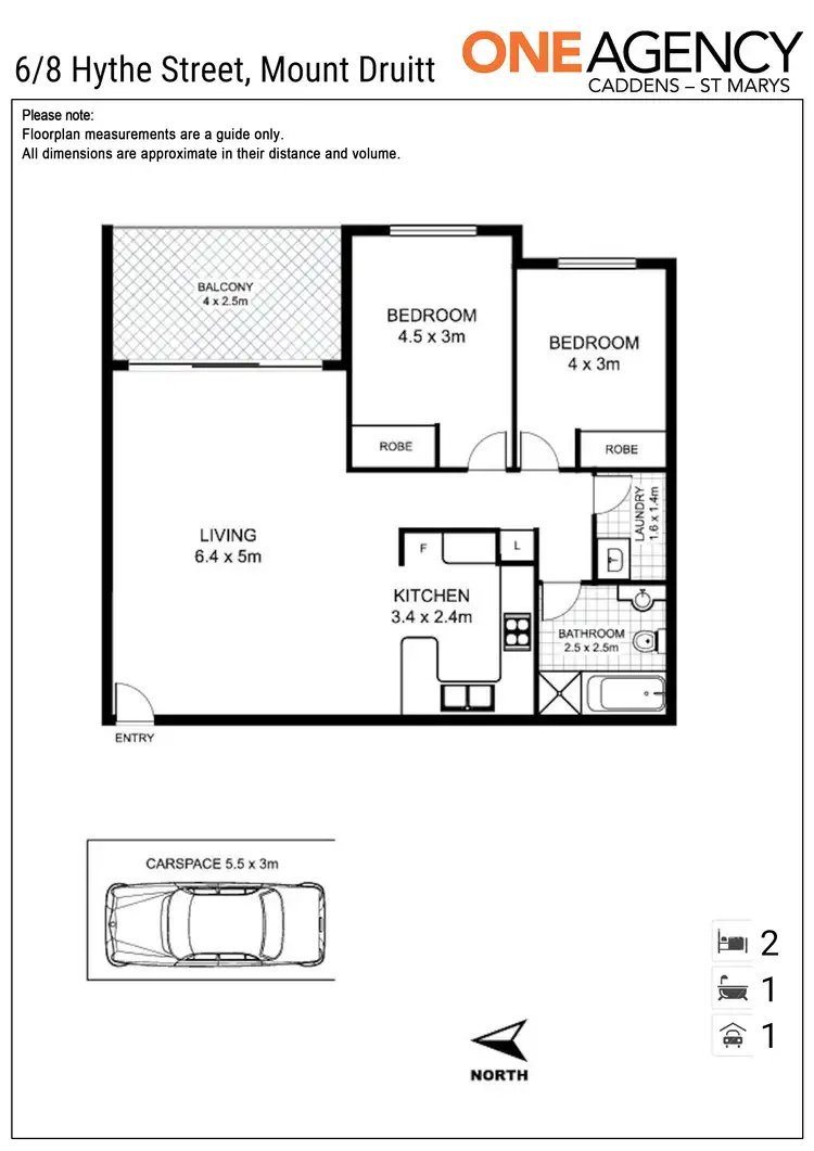 Floorplan of Homely apartment listing, 6/8 Hythe Street, Mount Druitt NSW 2770