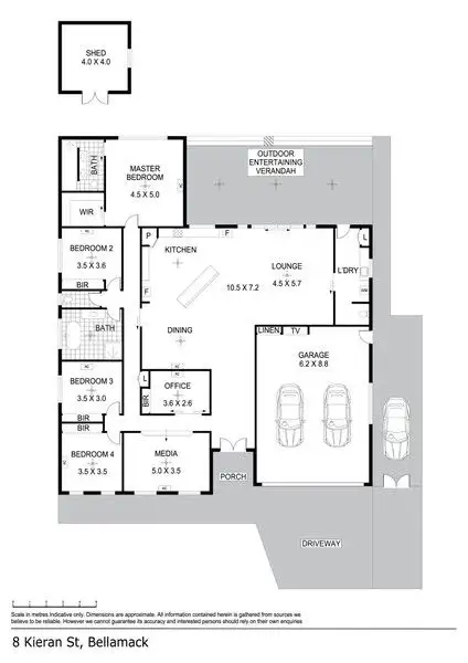 Floorplan of Homely house listing, 8 Kieran Street, Bellamack NT 832