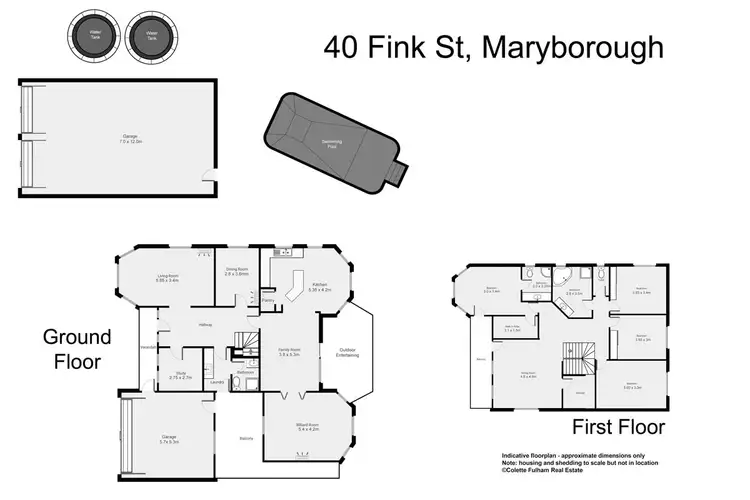 Floorplan of Homely house listing, 40-42 Fink Street, Maryborough VIC 3465